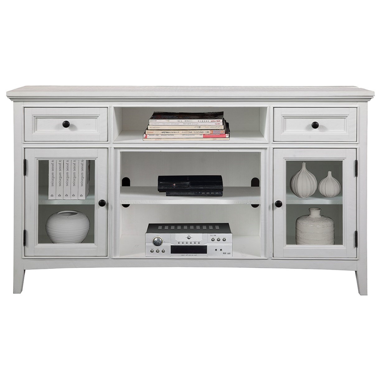 Dimplex Sophia Farmhouse Media Console With 2 Glass Doors