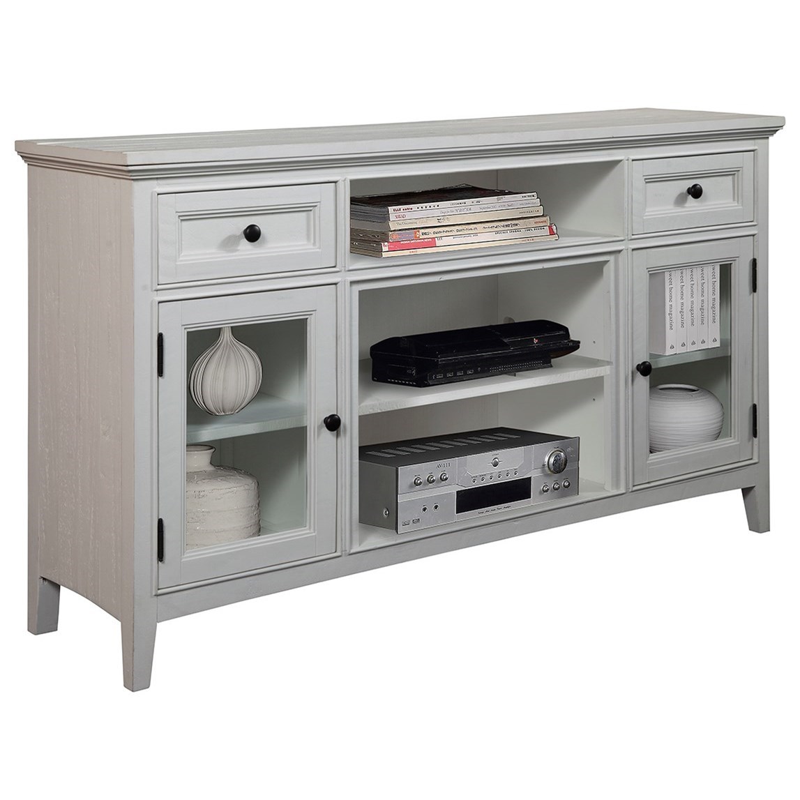 Dimplex Sophia Farmhouse Media Console With 2 Glass Doors