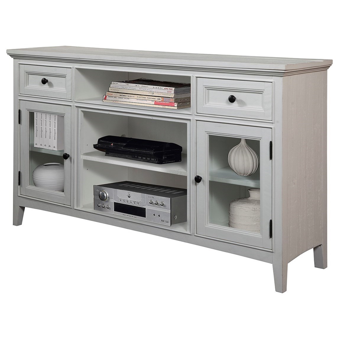 Dimplex Sophia Farmhouse Media Console With 2 Glass Doors
