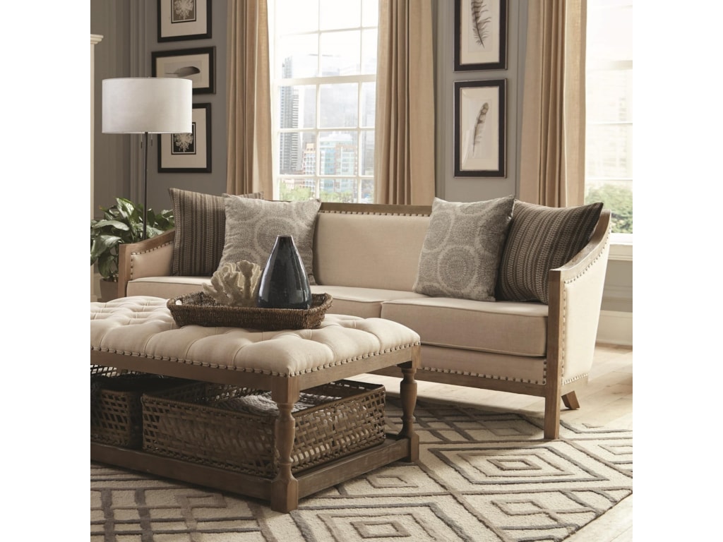 Donny Osmond Home Hamilton Vintage Inspired Sofa With Nailhead Trim Donny Osmond Home Hamiltonsofa