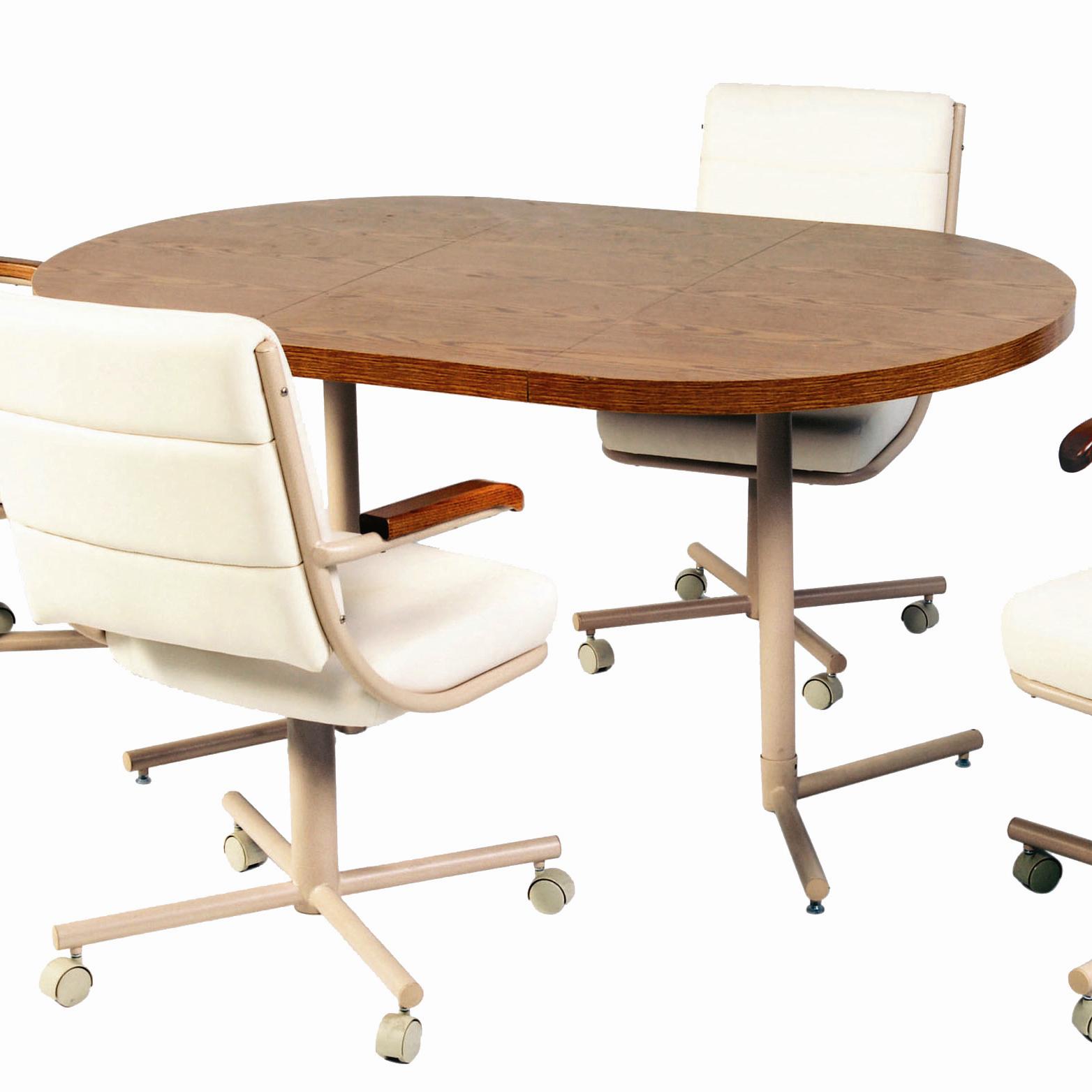 Douglas Casual Living Caster Dinnette Double Pedestal Round Dining