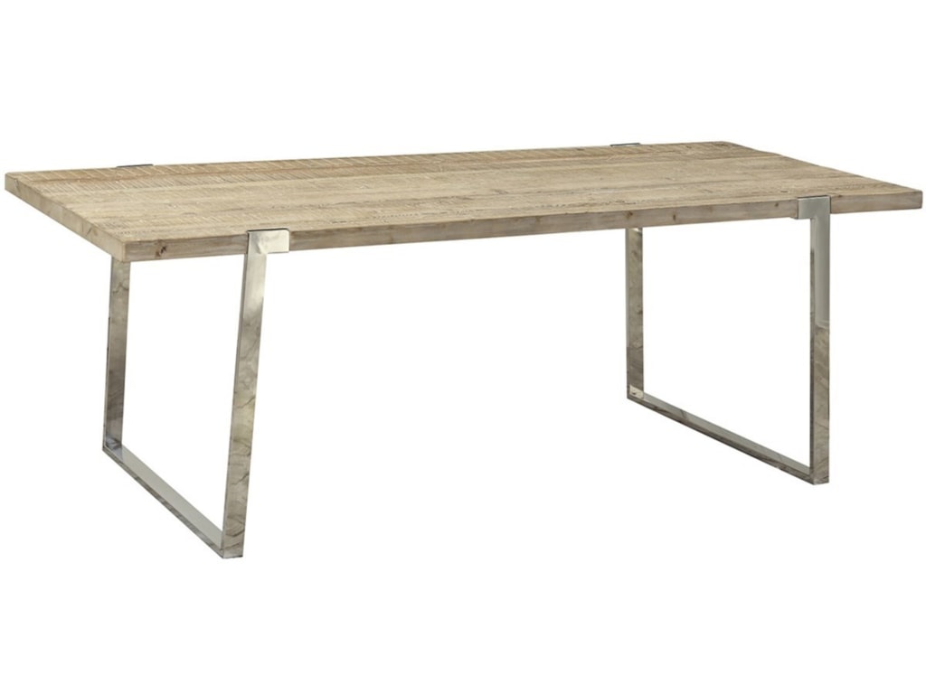 Dovetail Furniture Byron Dining Table With Stainless Steel Dovetail Furniture Byron Dining Table With Stainless Steel