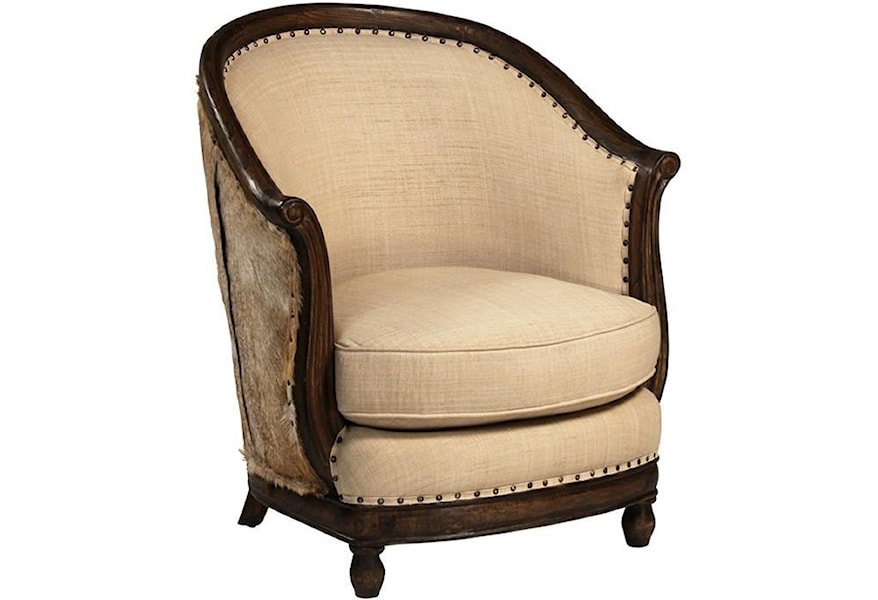 Dovetail Furniture Dakota Dov11522 Rustic Dakota Chair With Hair