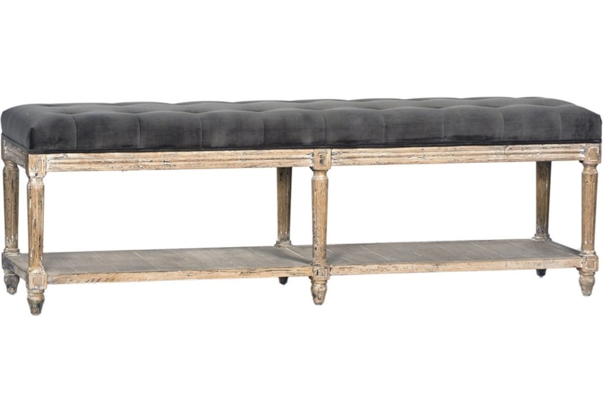 Dovetail Furniture Evans Evans Upholstered Bench Story Lee