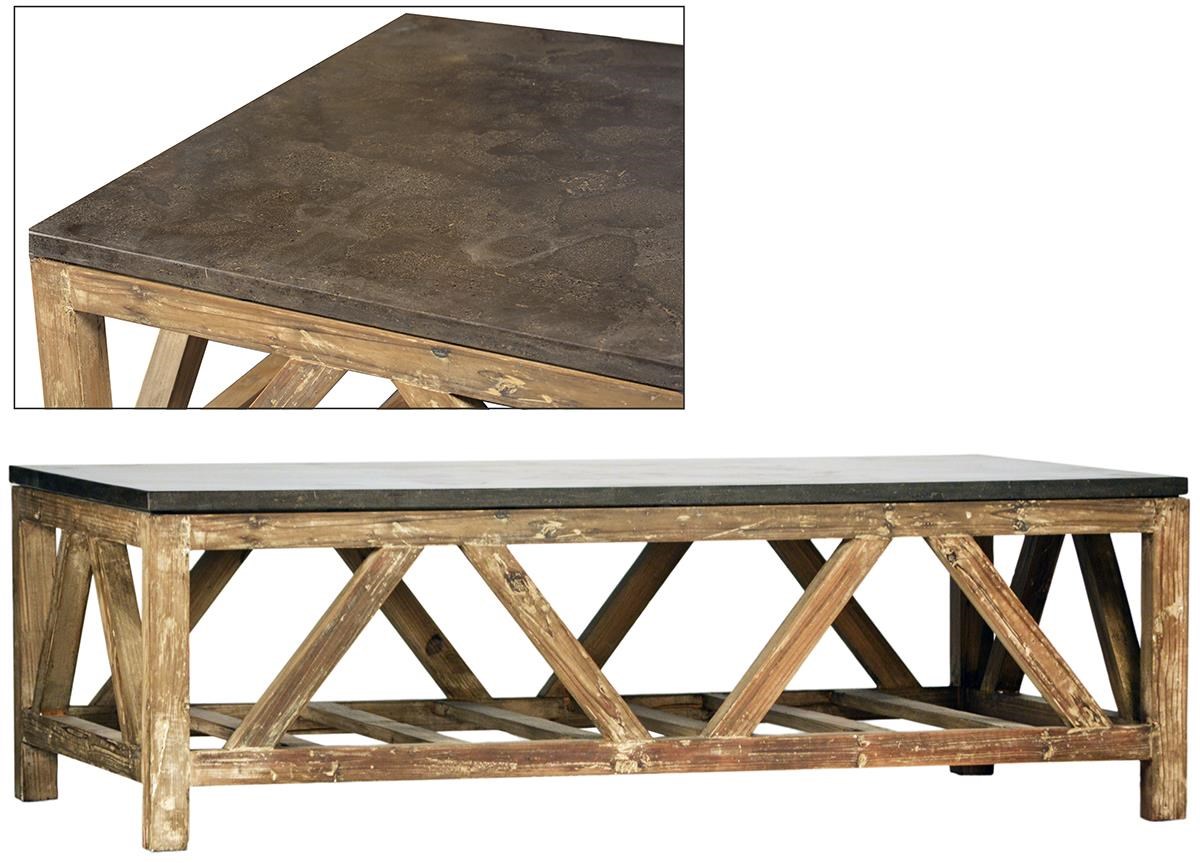 Dovetail Furniture Finn Concrete Top Coffee Table Howell