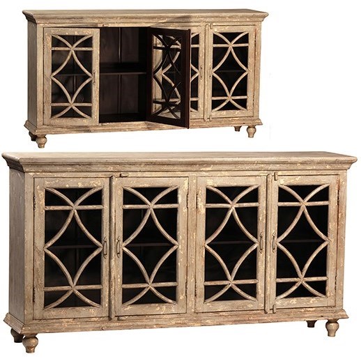 Dovetail Furniture Sideboards Buffets Bacca Sideboard With 4 Doors