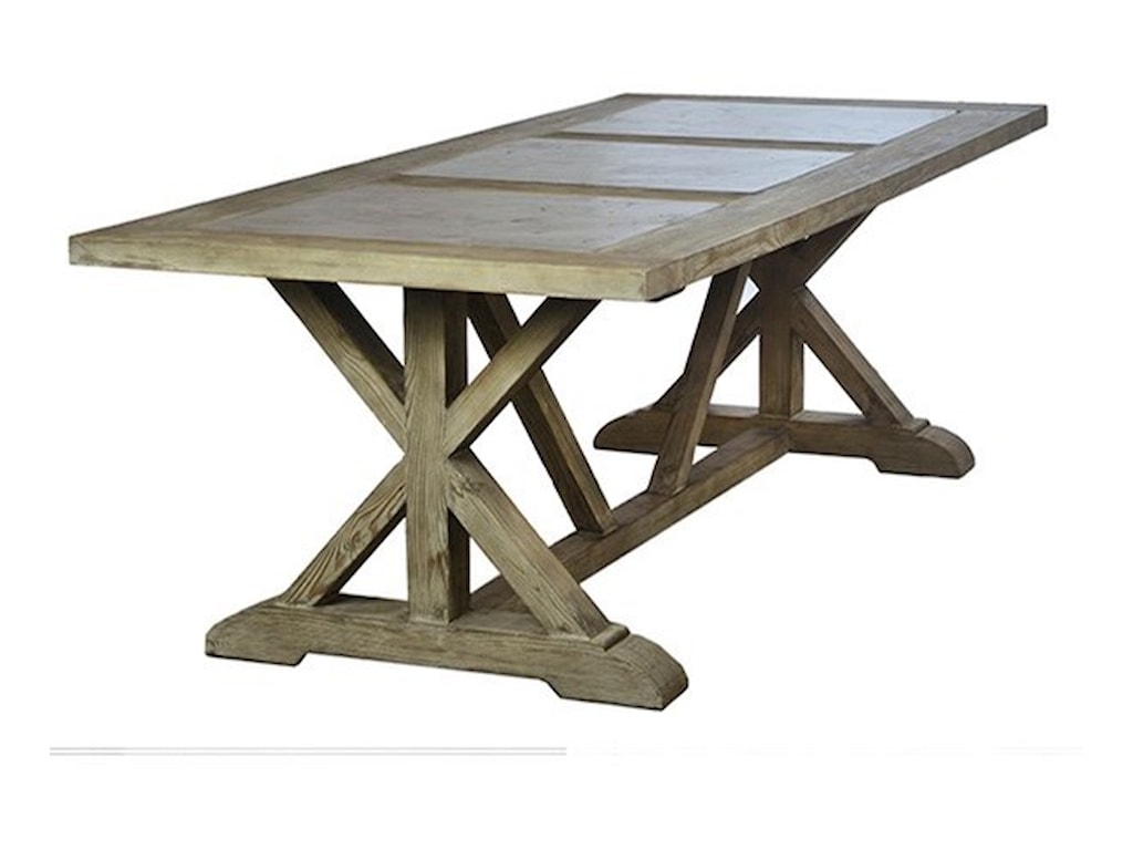 Dovetail Furniture Soloman Dining Table With Trestle Dovetail Furniture Soloman Dining Table With Trestle
