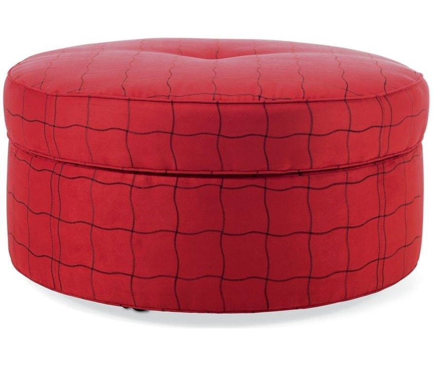 Drexel Upholstered Accents Dh9014 Ot Alan Round Storage Ottoman With Drexel Upholstered Accentsalan Ottoman