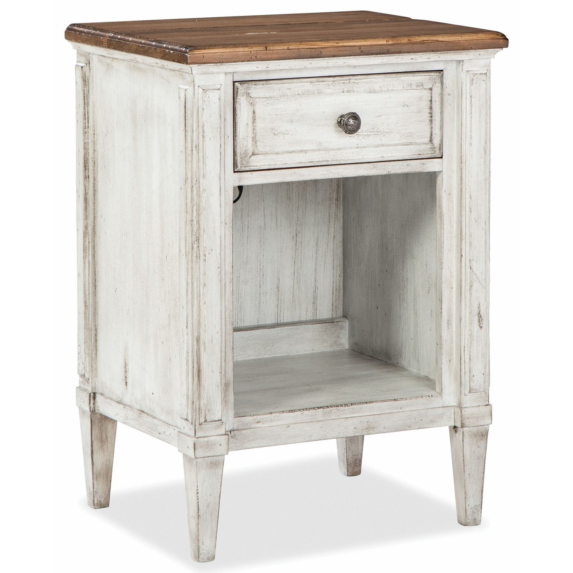 Durham Escarpment Nightstand With Outlets And Usb Reid S Furniture Nightstands