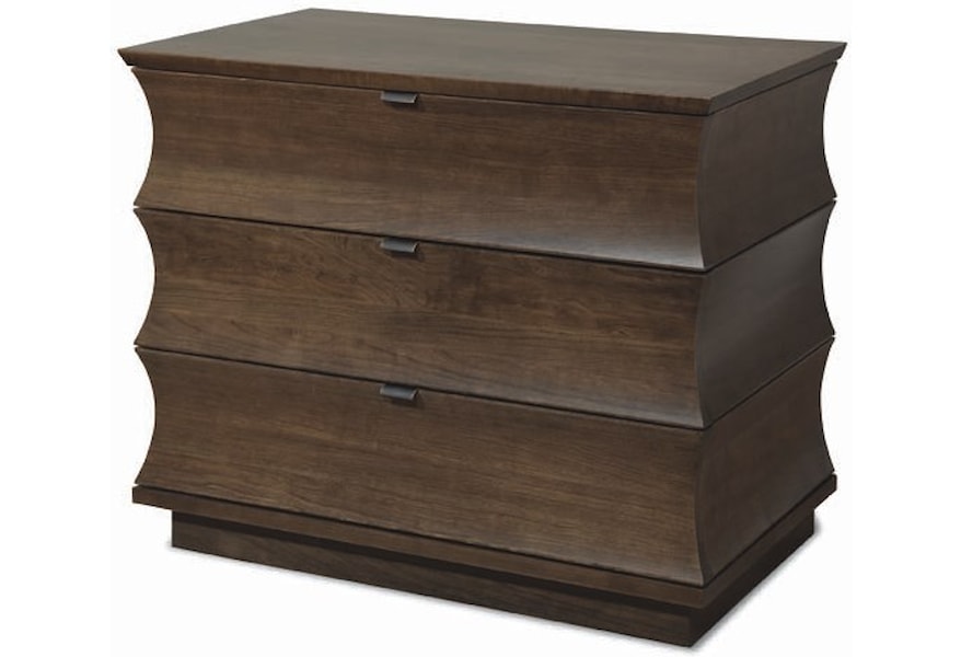 Durham Cascata Bedside Chest With 3 Drawers Reid S Furniture Nightstands