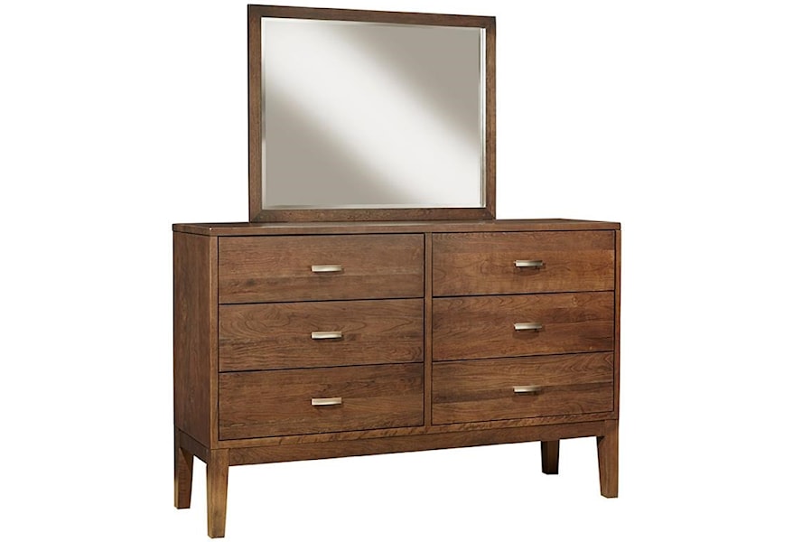 Durham Defined Distinction Solid Wood Dresser And Mirror With 6