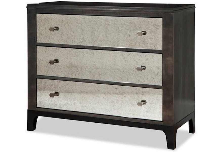 Durham Front Street Bachelor S Chest With Mirrored Drawer Fronts