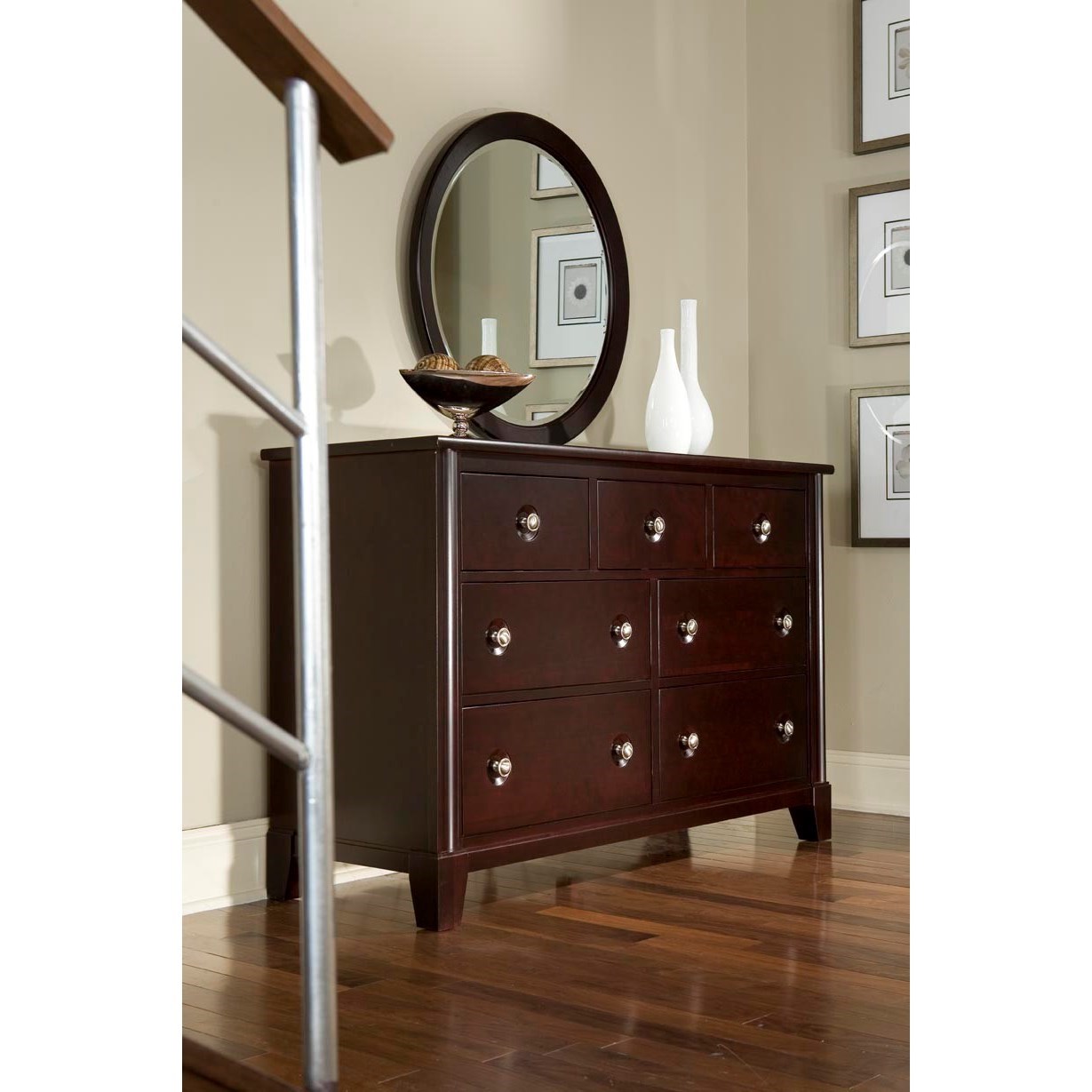 Durham Manhattan Round Mirror Jordan S Home Furnishings Wall