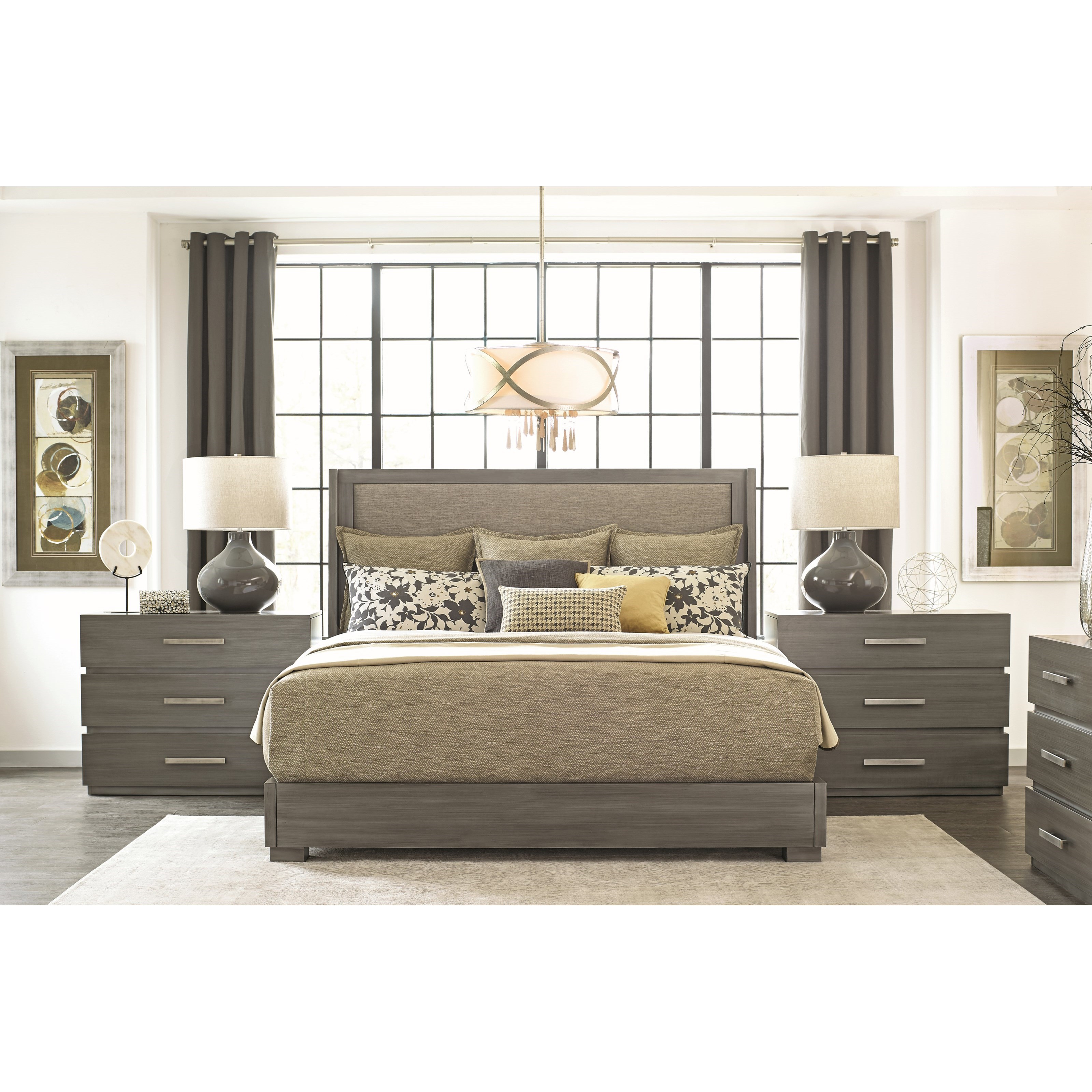 Durham Modern Simplicity Queen Upholstered Bed With Low Profile Base Jacksonville Furniture Mart Platform Beds Low Profile Beds