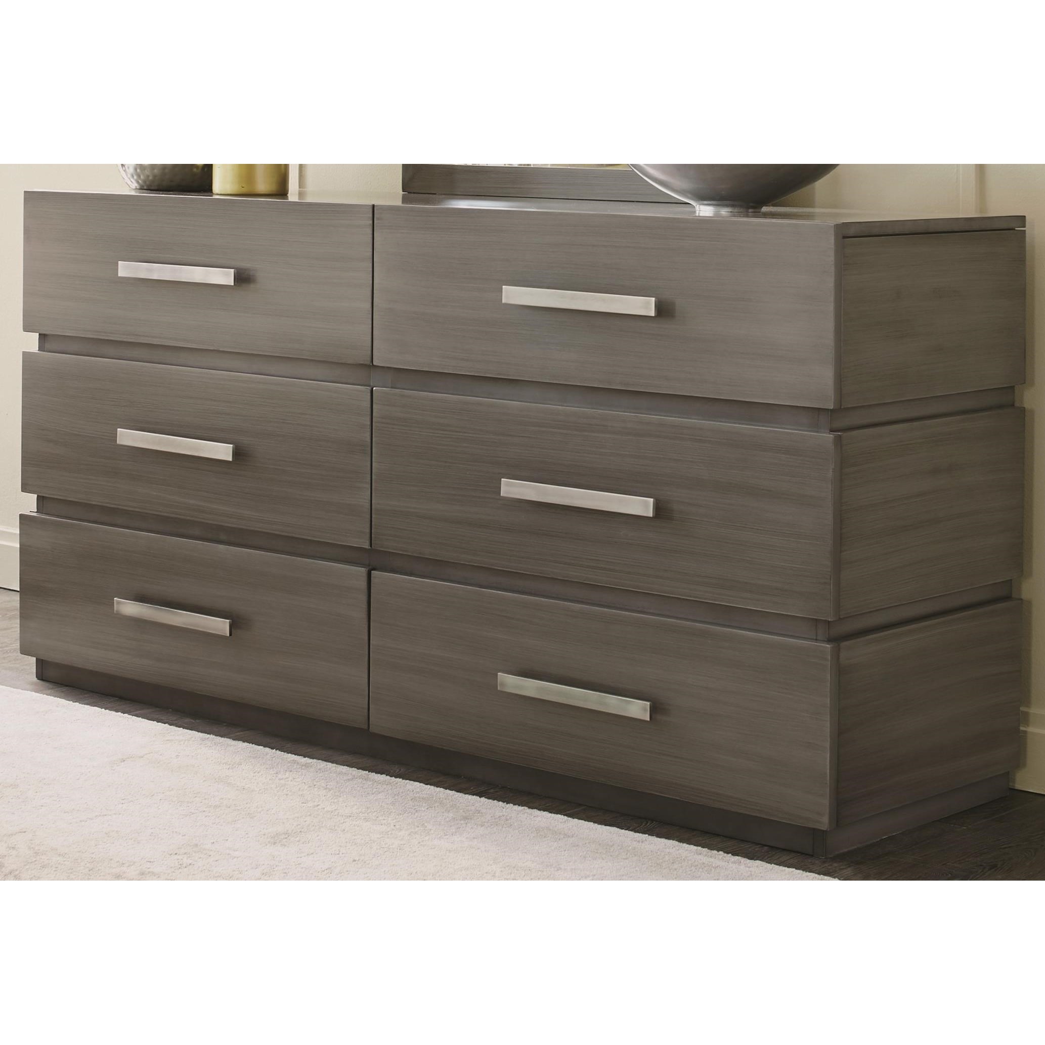 Durham Modern Simplicity Double Dresser With 6 Drawers Reid S