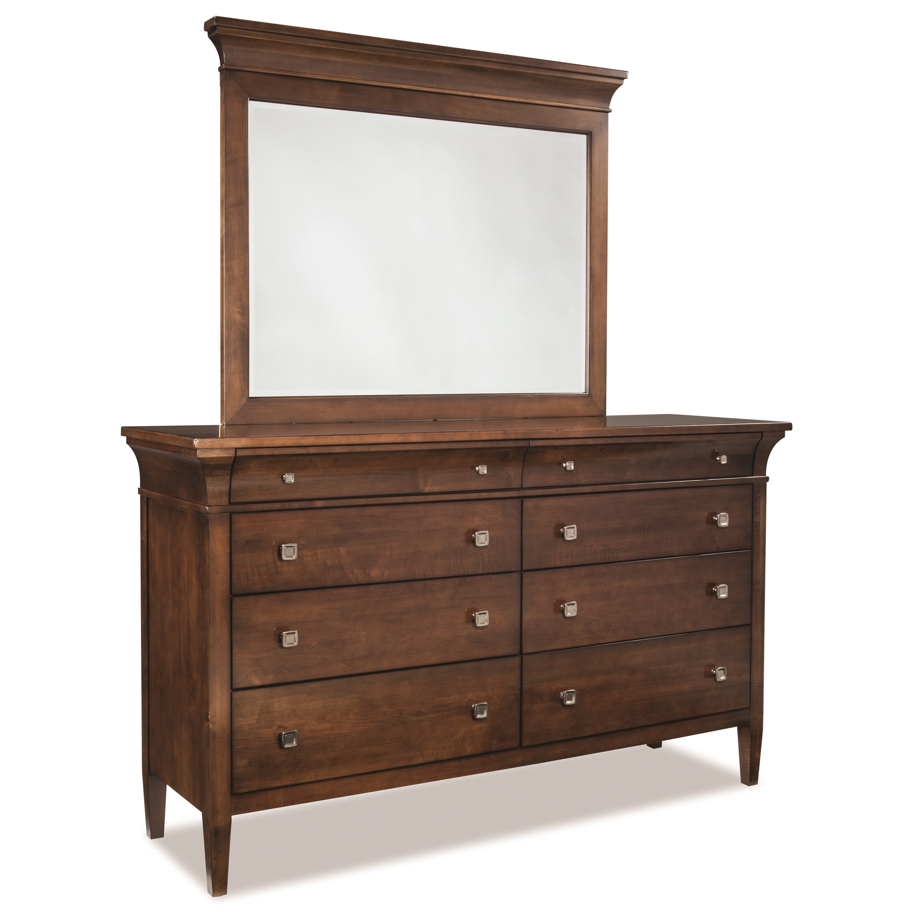 Durham Prominence Dresser And Mirror Set With Soft Close Drawers