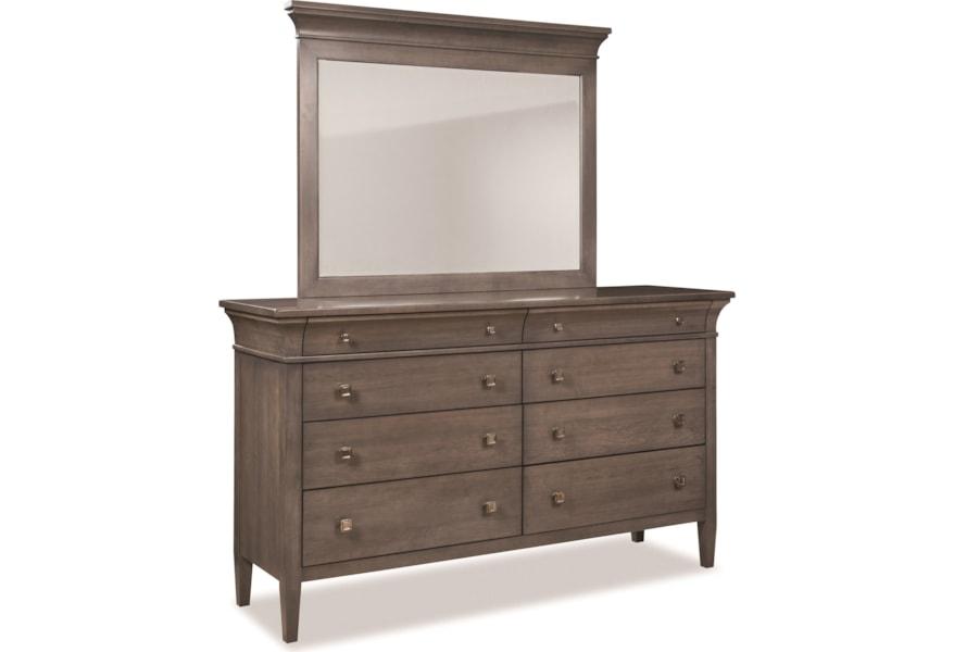 Durham Prominence Dresser And Mirror Set With Soft Close Drawers