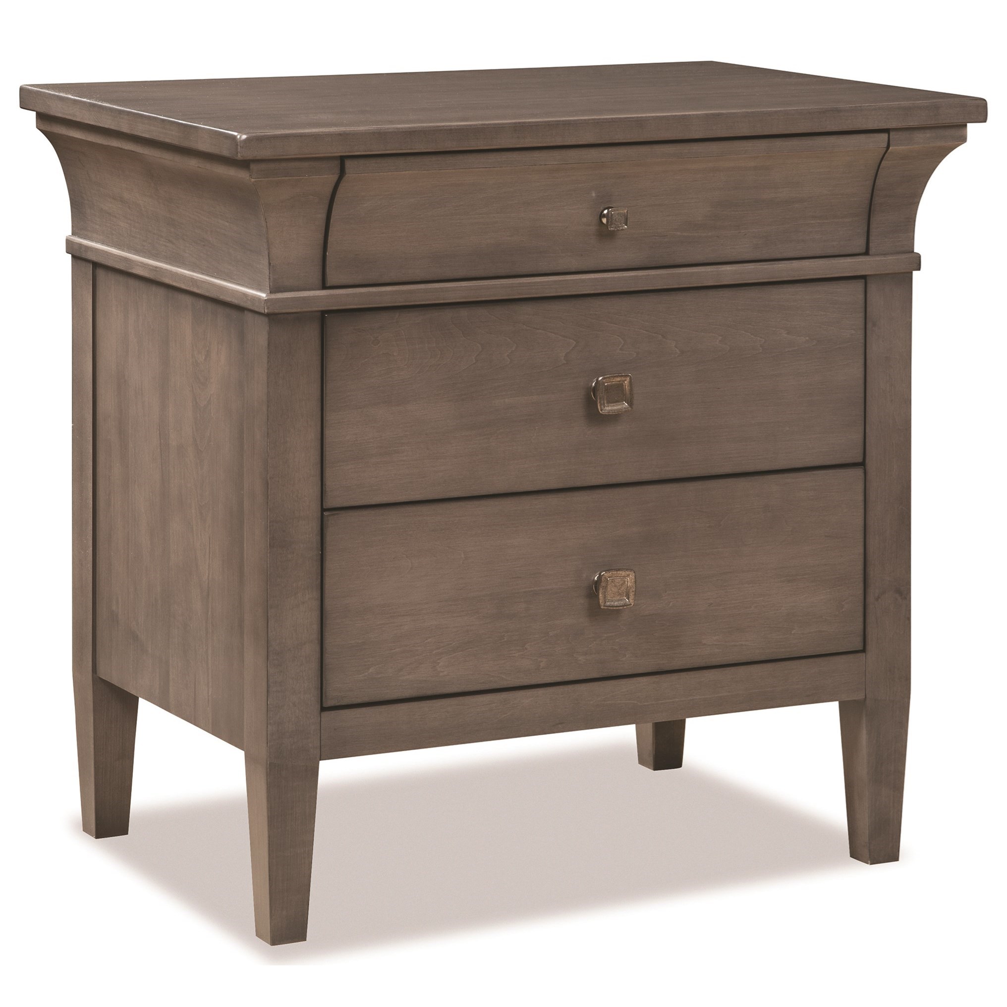 Durham Prominence Night Stand With Soft Close Drawers Stoney