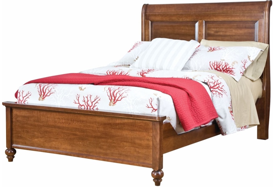 Durham Solid Choices Queen Sleigh Bed With Low Profile Footboard Stoney Creek Furniture Platform Beds Low Profile Beds