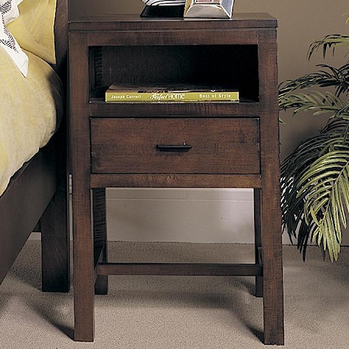 Durham Soma Open Night Stand With 1 Drawer And 1 Shelf