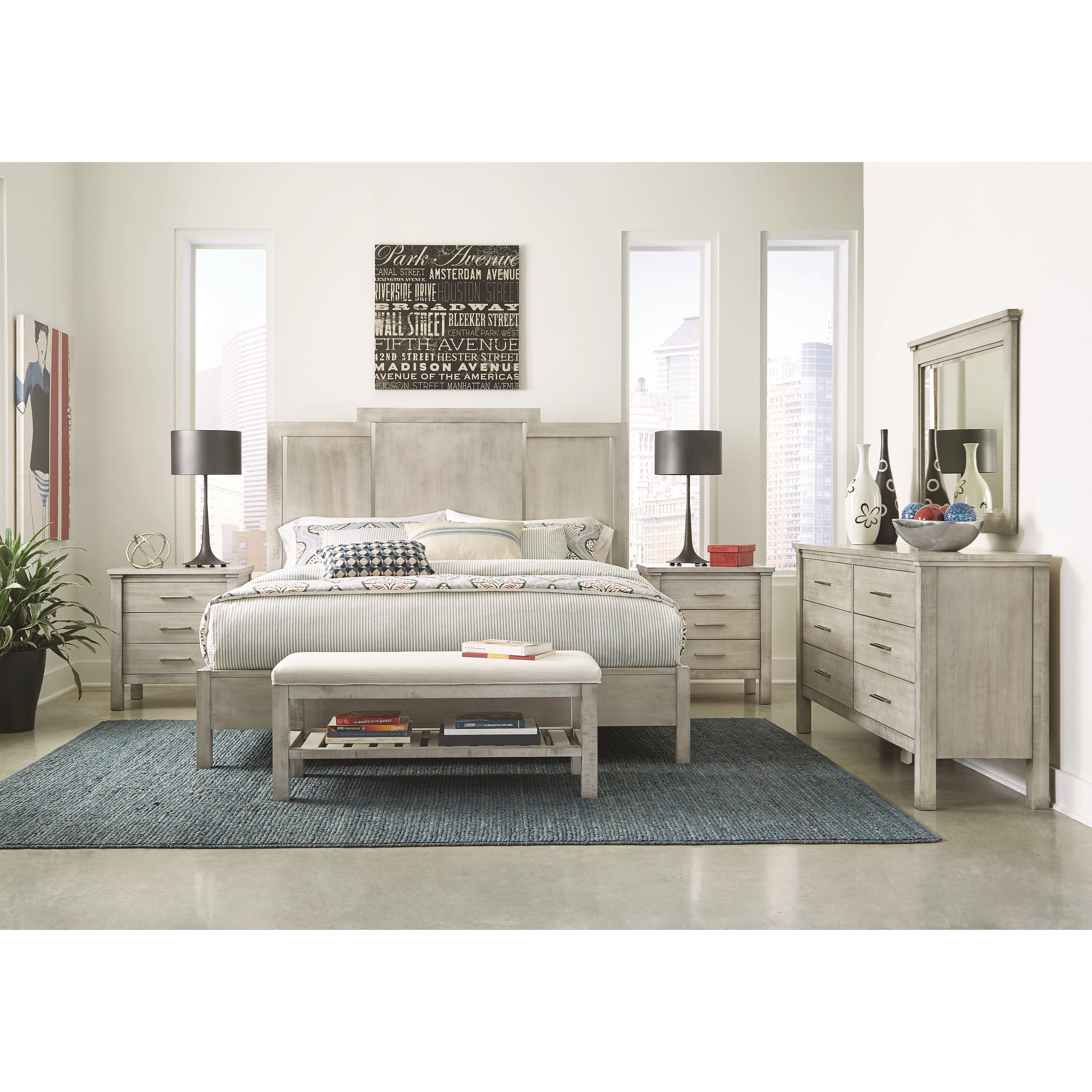 Durham Studio 19 Transitional King Low Profile Panel Bed Story Lee Furniture Platform Beds Low Profile Beds