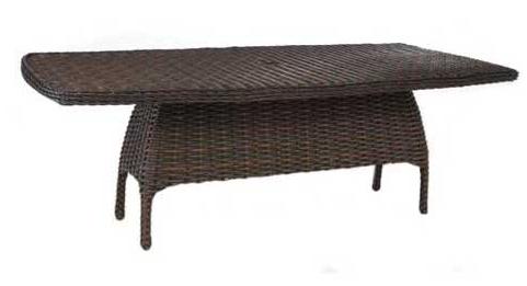 Rectangular Dining Table with Woven Top
