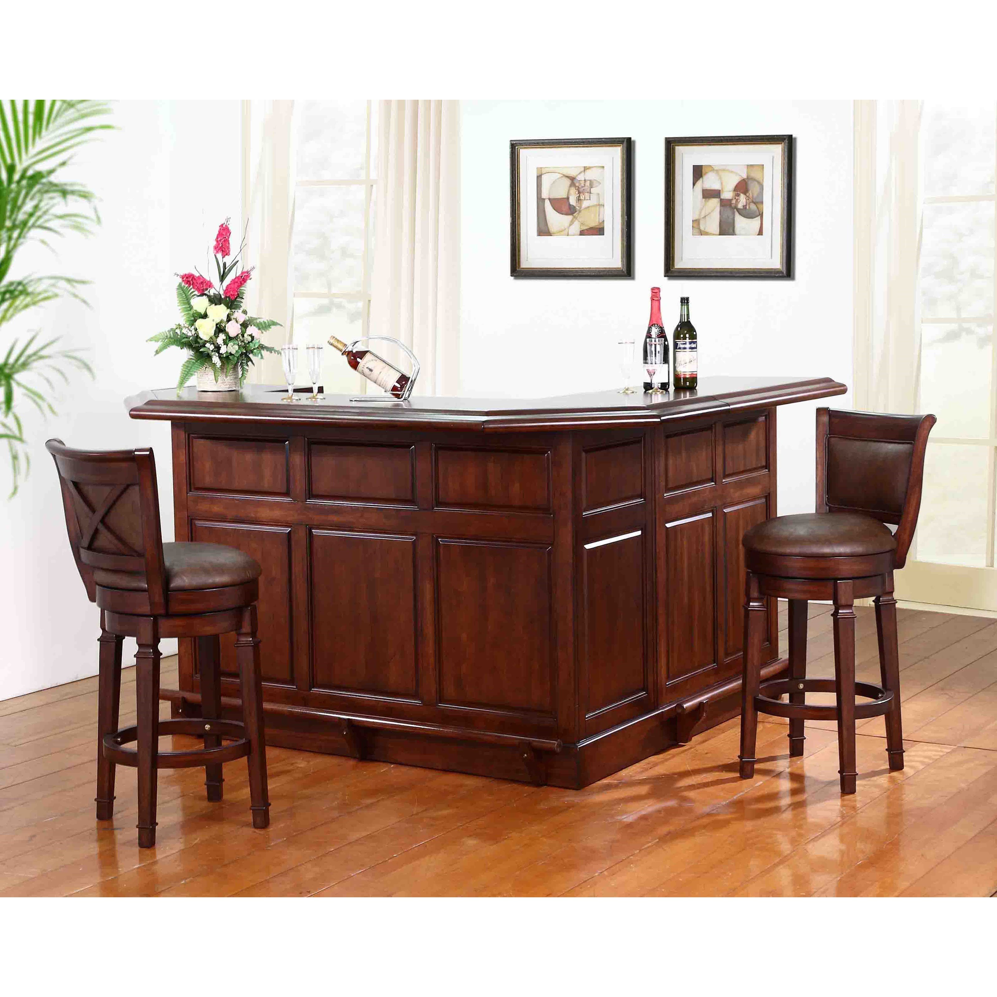 E C I Furniture Belvedere 0411 Bar With Return And Built In Wine Rack Northeast Factory Direct Bars