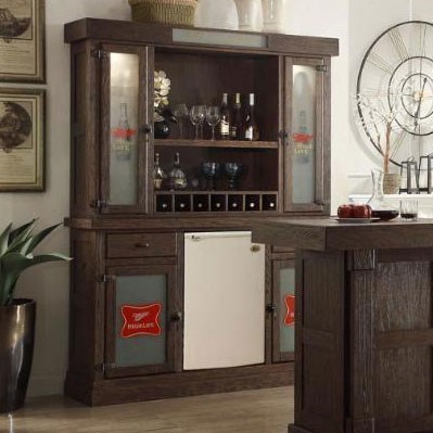 E C I Furniture Miller High Life Miller High Life Back Bar With Hutch Sheely S Furniture Appliance Bars