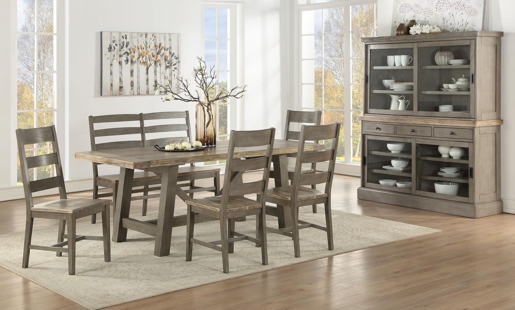 E C I Furniture Pine Crest 1014 79 Trt Trb 80 Trestle Table Becker Furniture Dining Tables