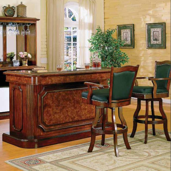 E C I Furniture Rockford Distressed Walnut Leather Bar Stool Johnny Janosik Bar Stools