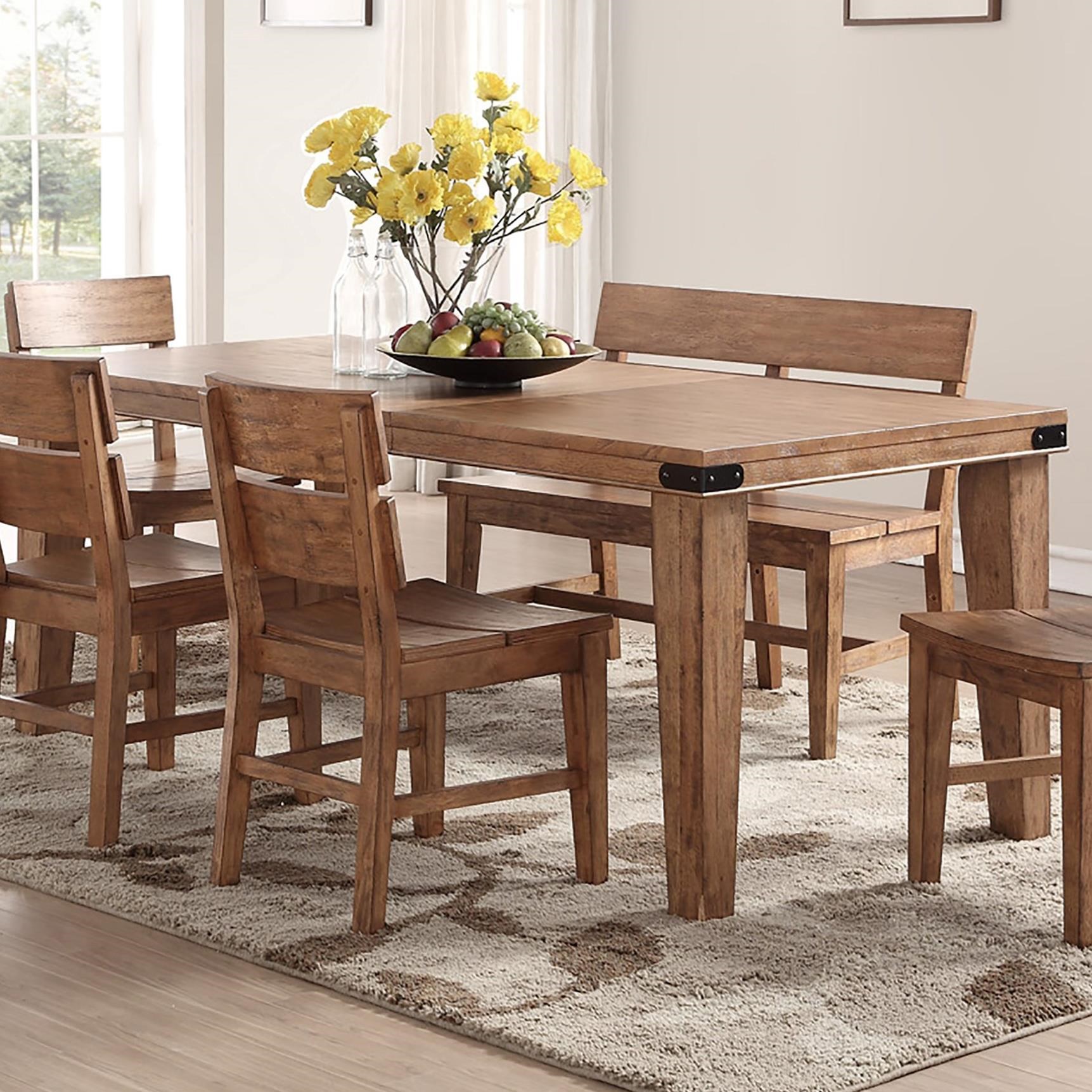 E C I Furniture Shenandoah 6 Pc Dining Set Becker Furniture Table Chair Set With Bench