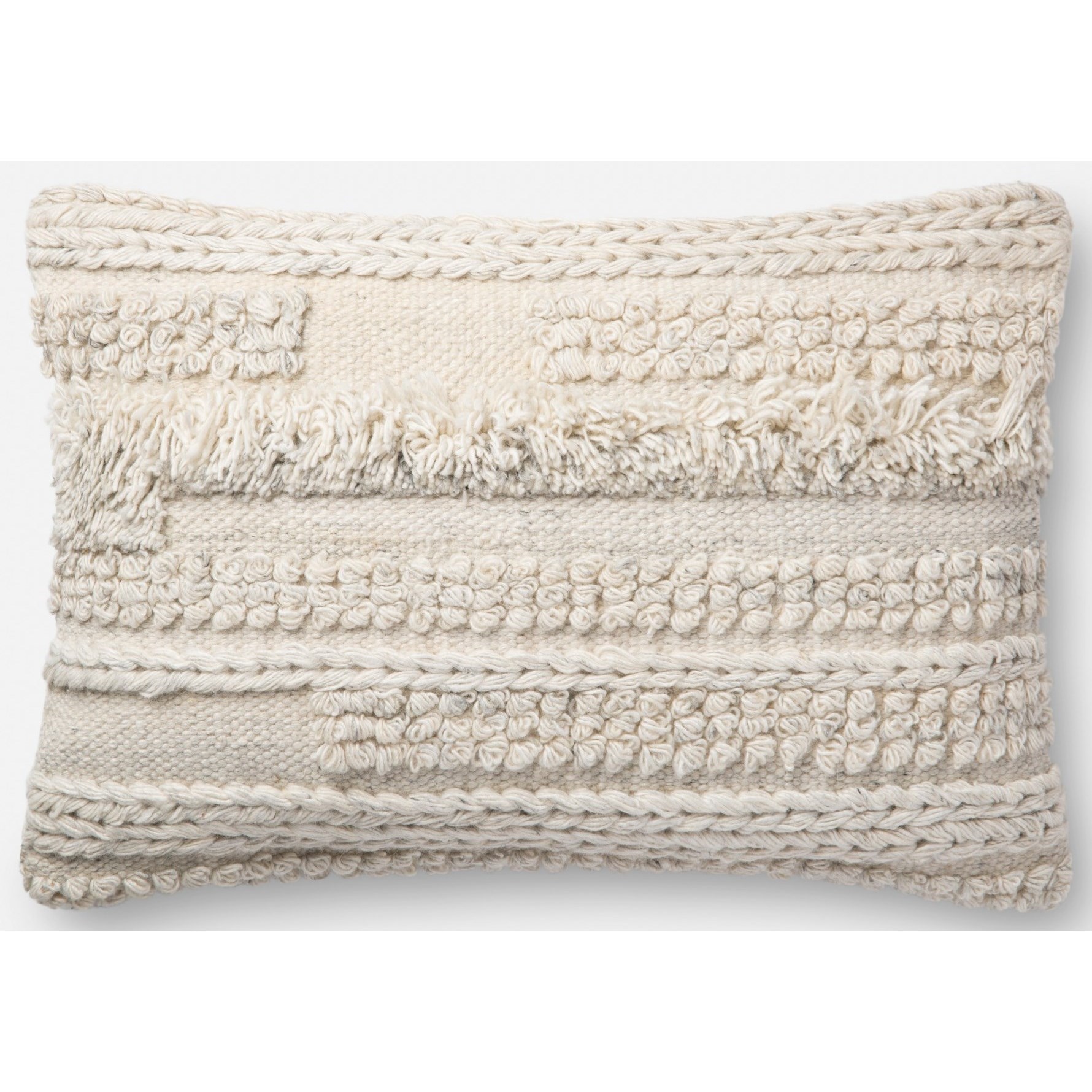 Ed Ellen Degeneres Crafted By Loloi Woven Pillows 16 X 26 Ivory