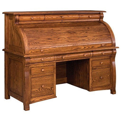 E I Woodworking Castlebury 65 W Castlebury Rolltop Desk Mueller