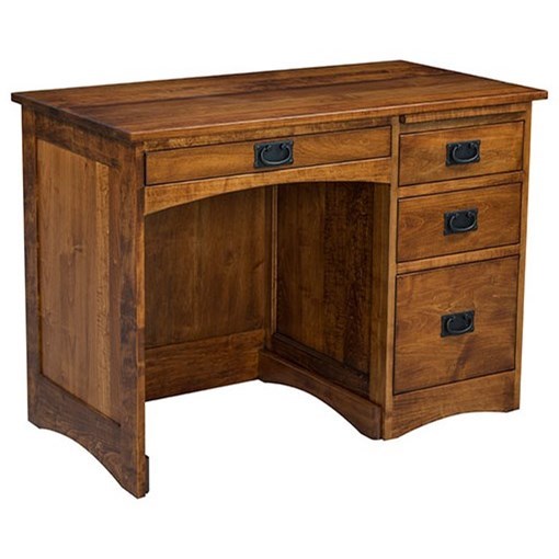 E I Woodworking Mission Mission Single Pedestal Desk Mueller