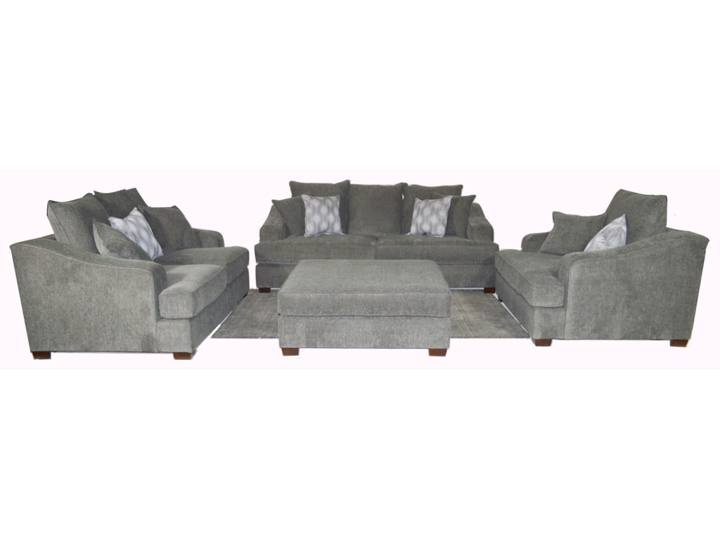 Lincoln Upholstered Sofa With Accent Pillows Lincoln Upholstered Sofa With Accent Pillows