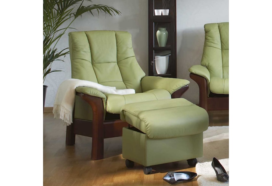 Stressless Stressless Windsor 1195010 High Back Reclining Chair Dunk Bright Furniture Three Way Recliners