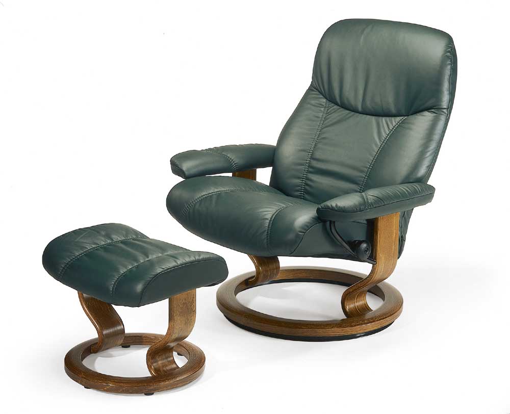 leather rocker with ottoman