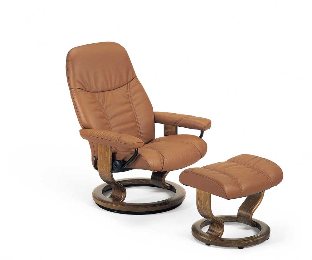 stressless consul medium chair and stool
