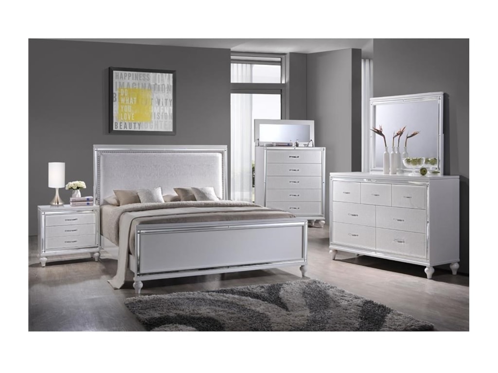 Elements International MiamiCalifornia King Upholstered Bed