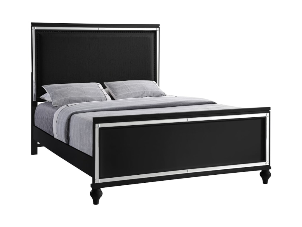Elements International MiamiQueen Upholstered Bed