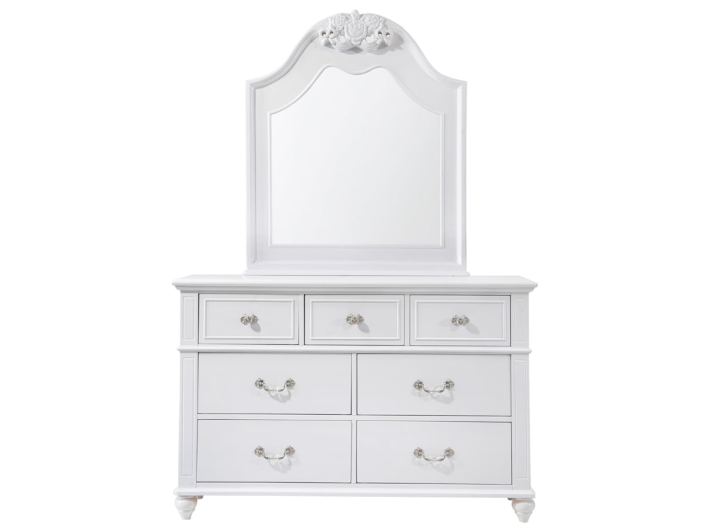 Elements Alana Transitional Dresser Mirror Set Royal Furniture
