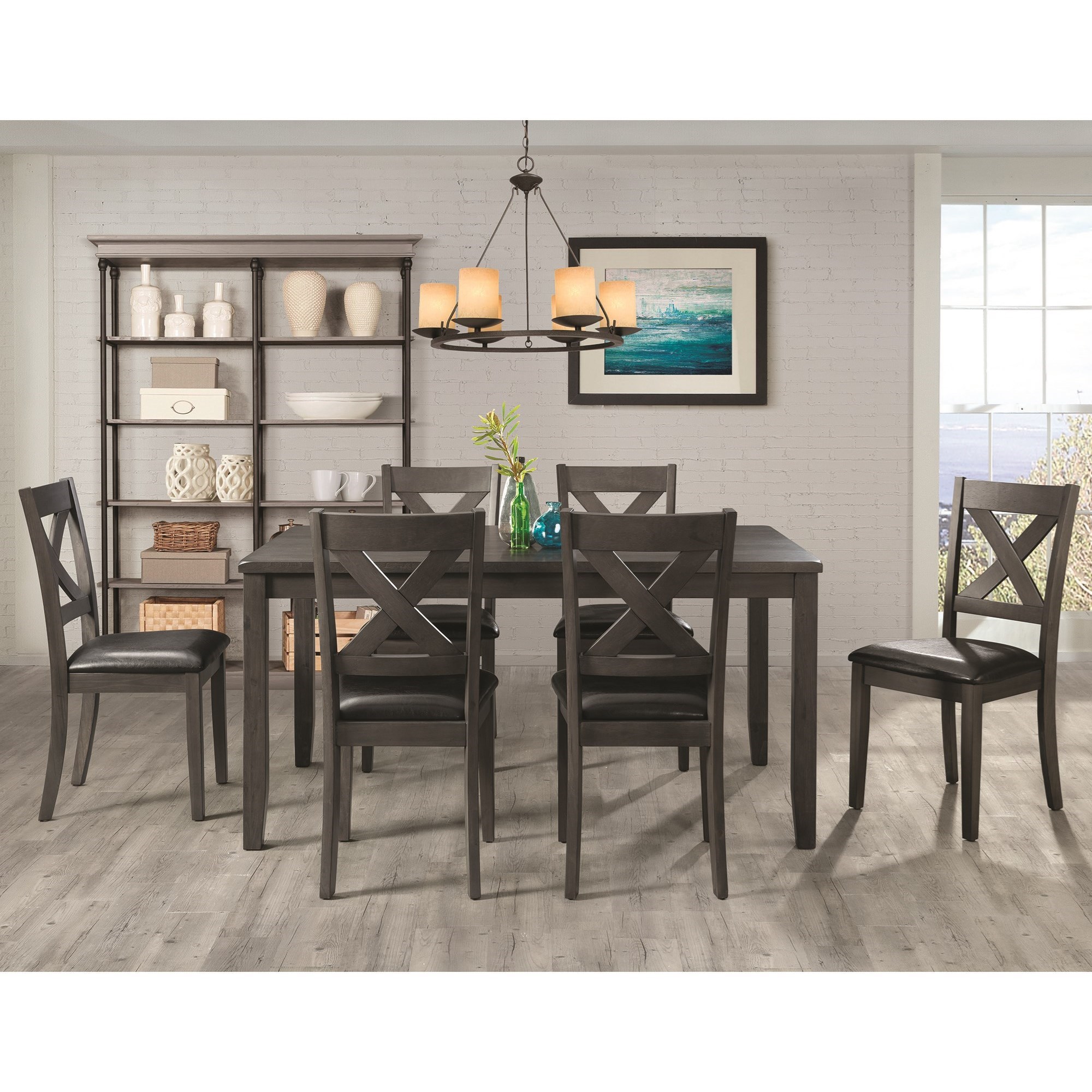 Elements Alex Transitional 7Piece Dining Set Royal Furniture