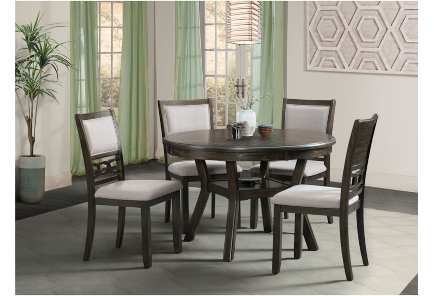 Elements International Amherst Transitional Round Standard Height Dining Table Lindy S Furniture Company Dining Tables