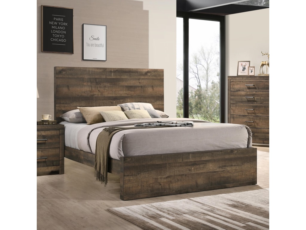 Elements International Bailey Music By500khf By520qkr Contemporary King Panel Bed Sam Levitz Furniture Panel Beds