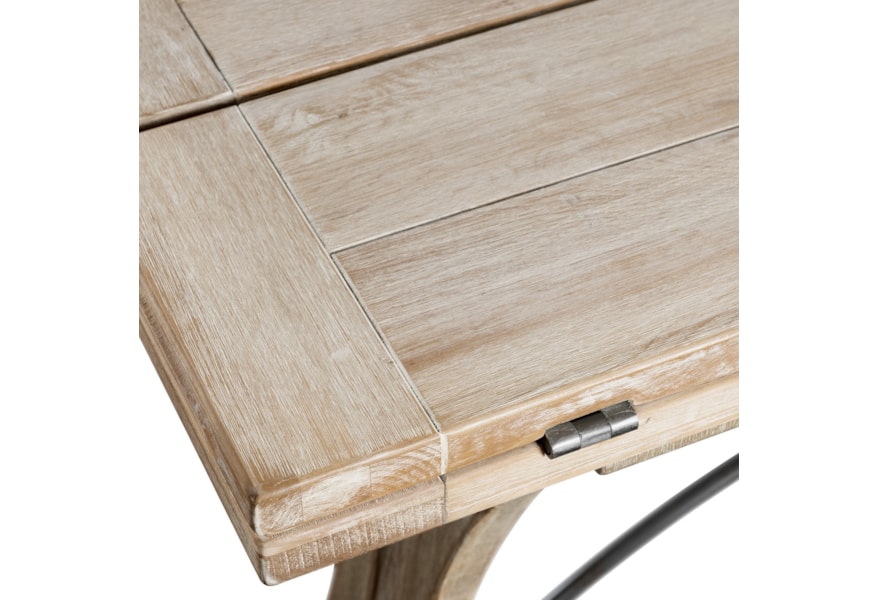 Elements International Callista Rustic Folding Top Dining Table