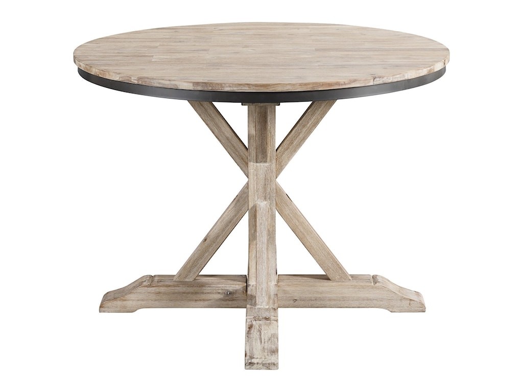 Elements Callista Rustic Round Standard Height Dining Table Royal Furniture Kitchen Tables