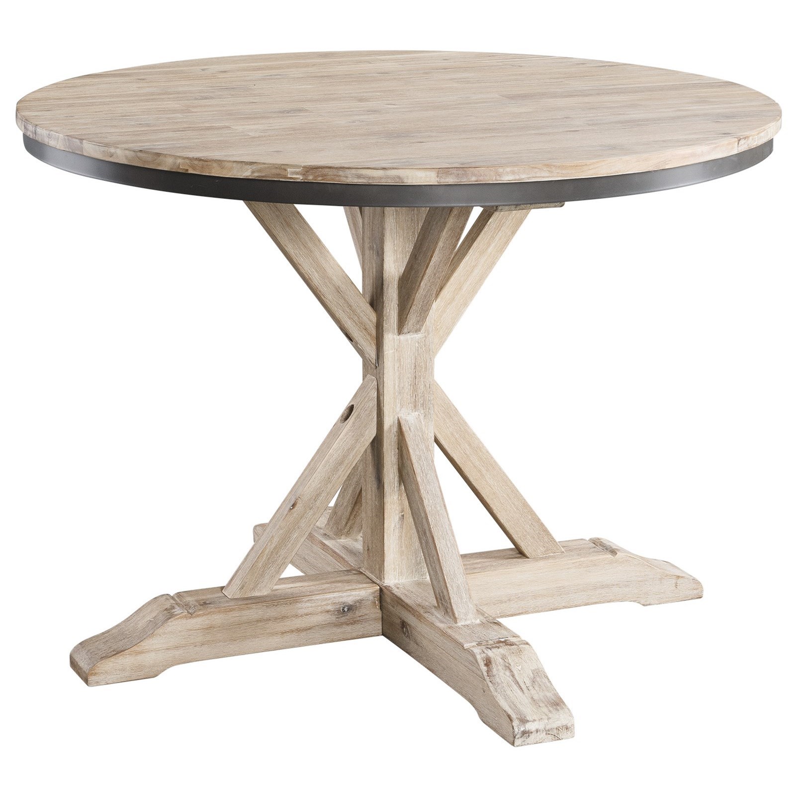 Elements International Callista Lcl100rt Rustic Round Standard Height Dining Table Household Furniture Kitchen Tables