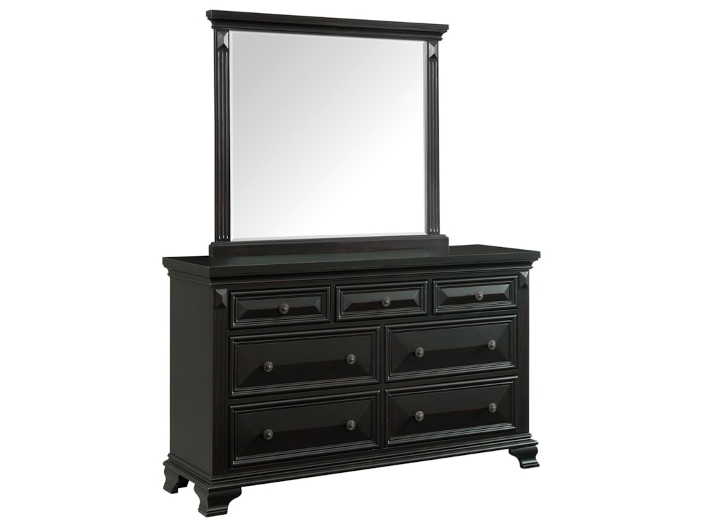 Elements Calloway Traditional Dresser And Mirror Set Royal