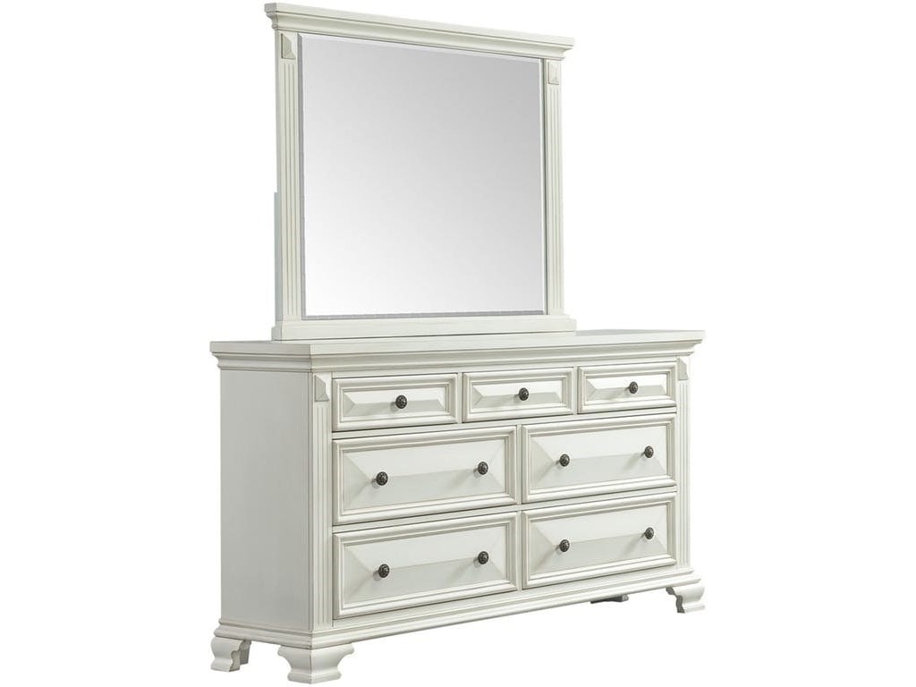 Elements Calloway Traditional Dresser And Mirror Set Royal