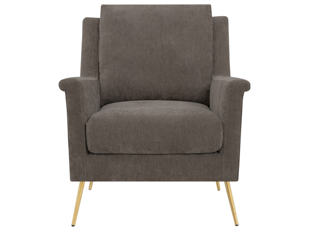 Cambridge Contemporary Accent Chair With Metal Legs By Elements International At Lindy S Furniture Company
